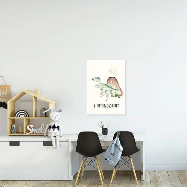 Plakat do pokoju chłopca z dinozaurem