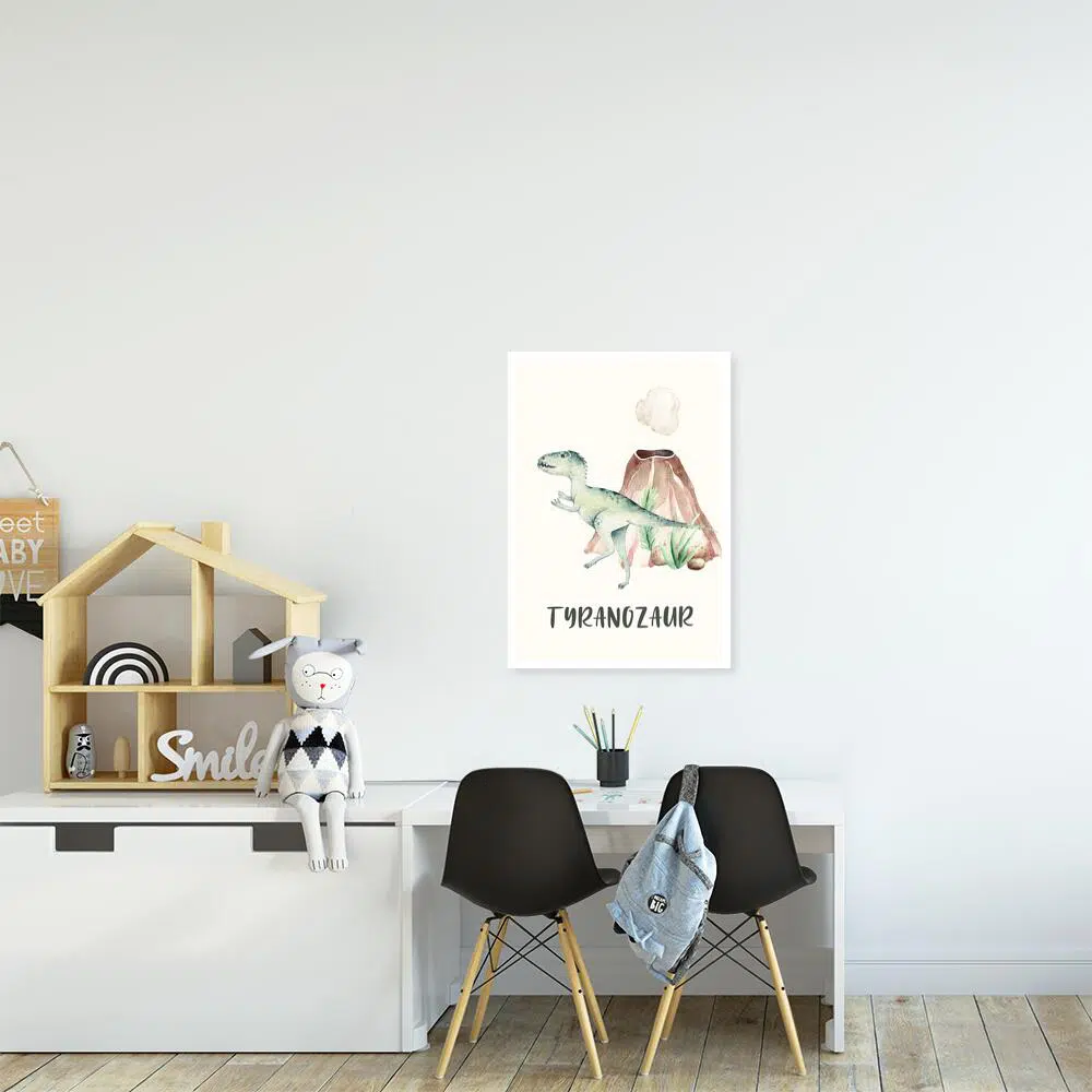 Plakat do pokoju chłopca z dinozaurem
