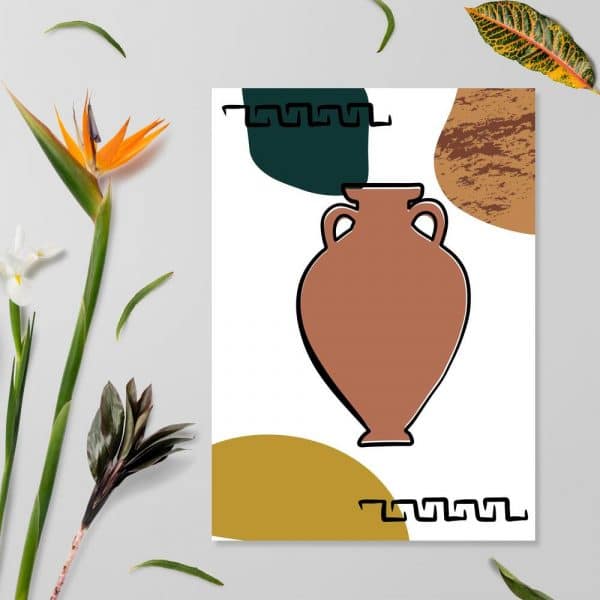 Plakat z zabytkowym naczyniem