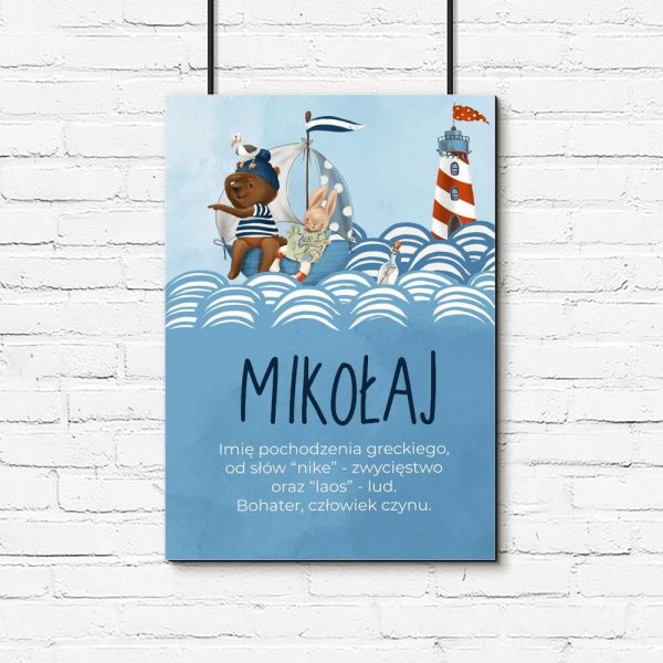 Plakat dziecięcy - Mikołaj