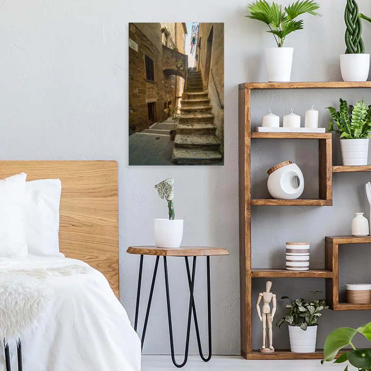 Obraz z motywem wąskiej uliczki