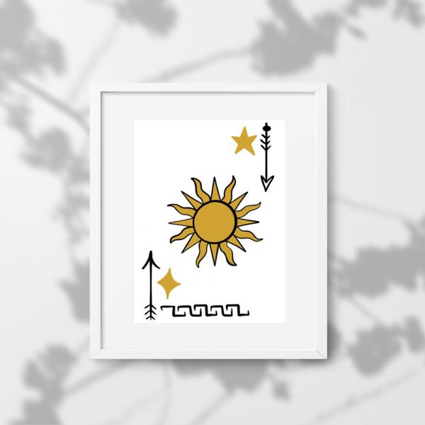 Plakat ornamenty w stylu etno