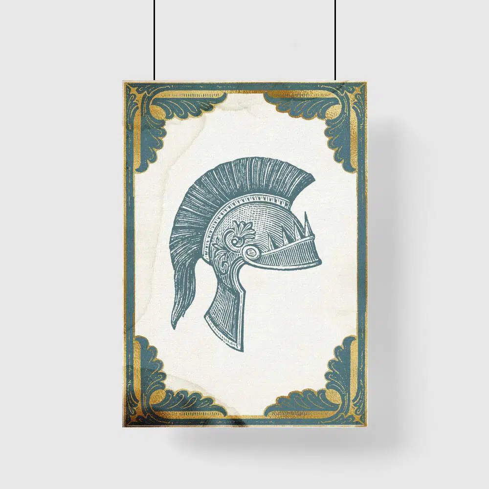 Plakat z żołnierskim hełmem