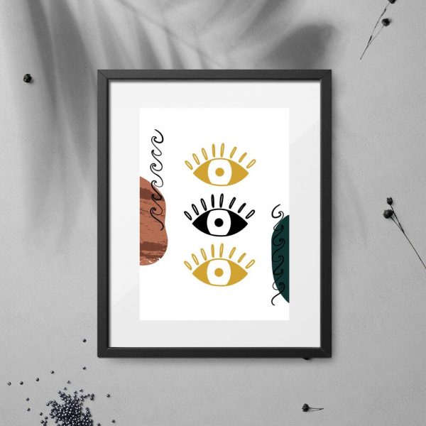 Plakat z trzema oczkami