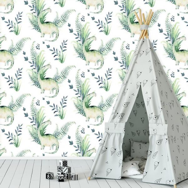 Fototapeta dla chłopca - Zielone dinozaury