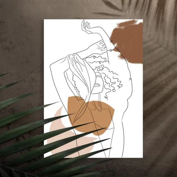 Nowoczesny plakat z kobietą do salonu