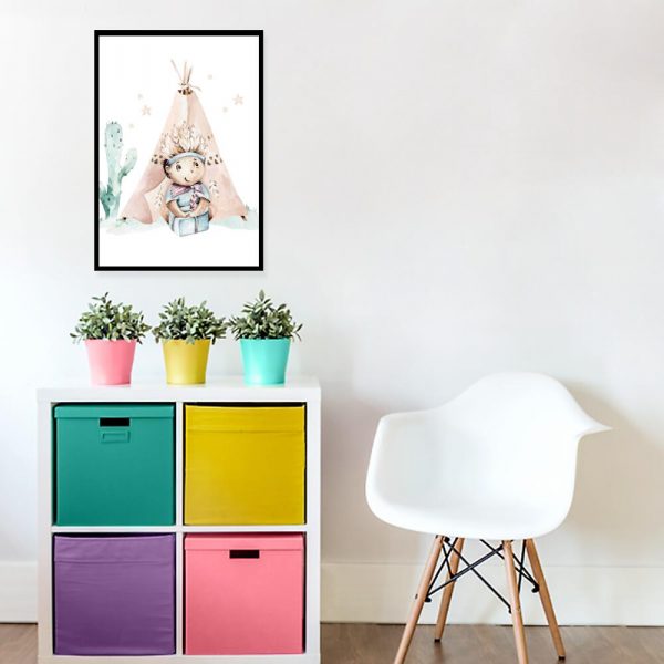 Dziecięcy plakat w stylu boho
