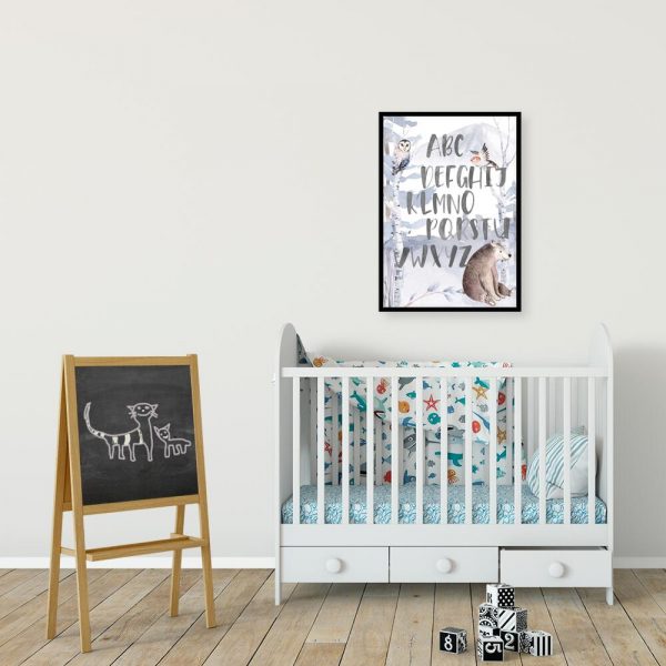 Plakat do pokoiku dziecięcego - Nauka alfabetu