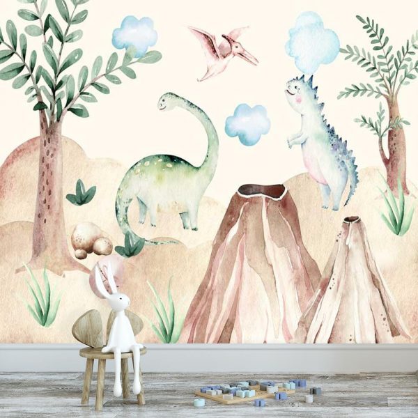 Dinozaury - Fototapeta nad łóżeczko dziecięce