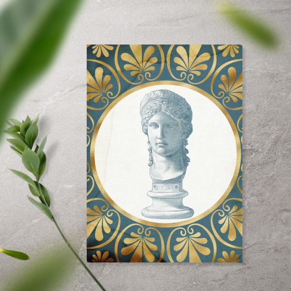 Plakat ze starożytną rzeźbą