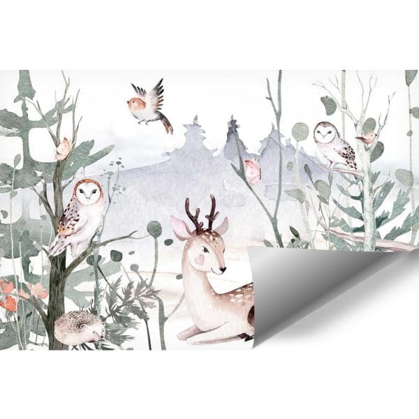 Dziecięca fototapeta z leśnym motywem