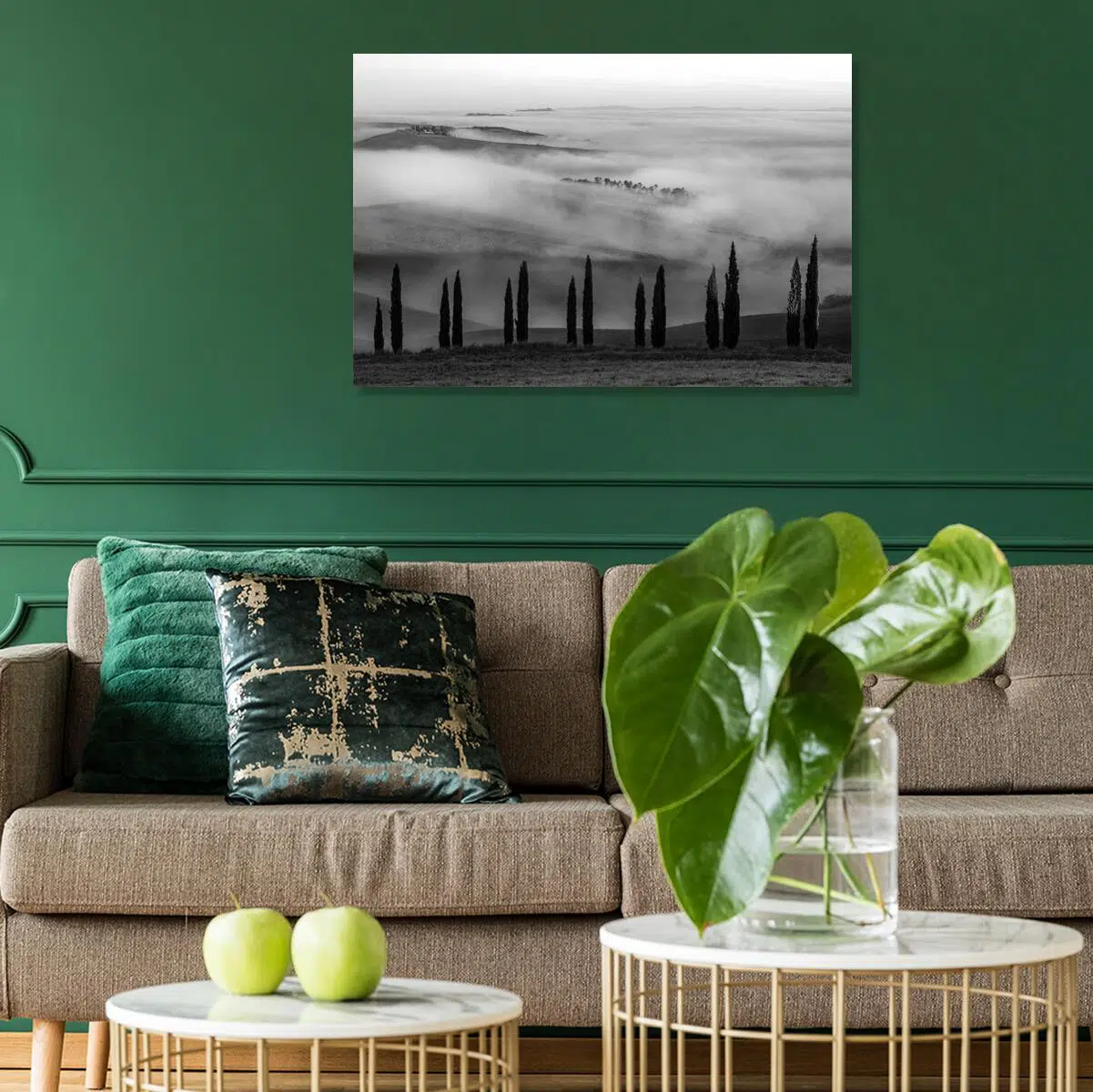 Obraz z szarym widoczkiem