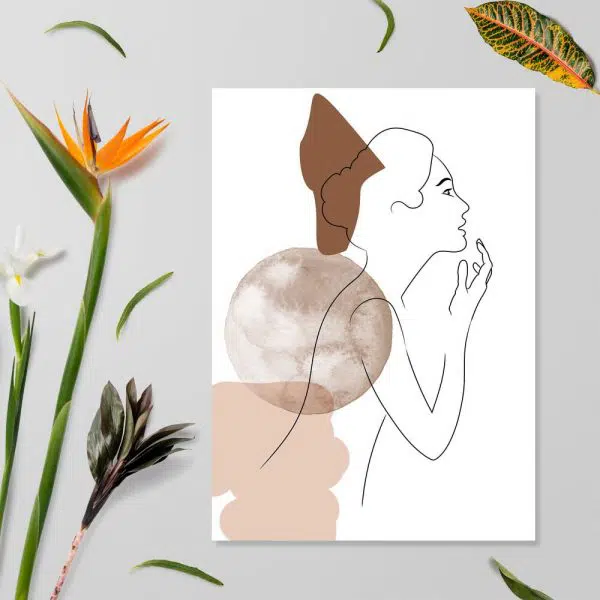 Plakat ze szkicem ludzkiej postaci