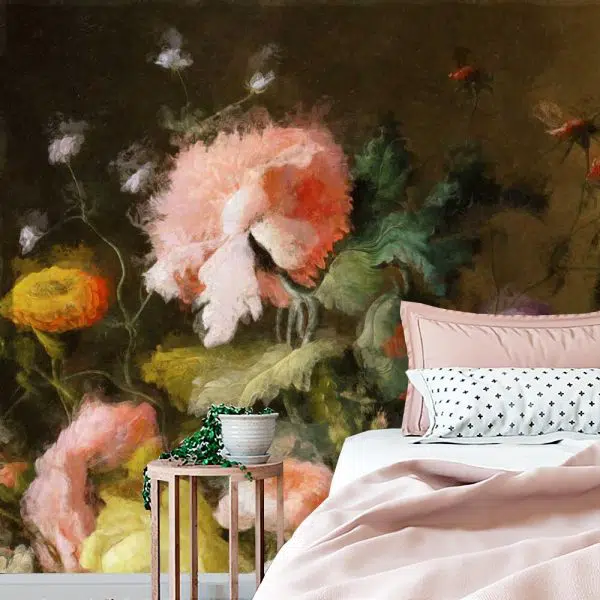 Foto-tapeta z różowym goździkiem do kuchni