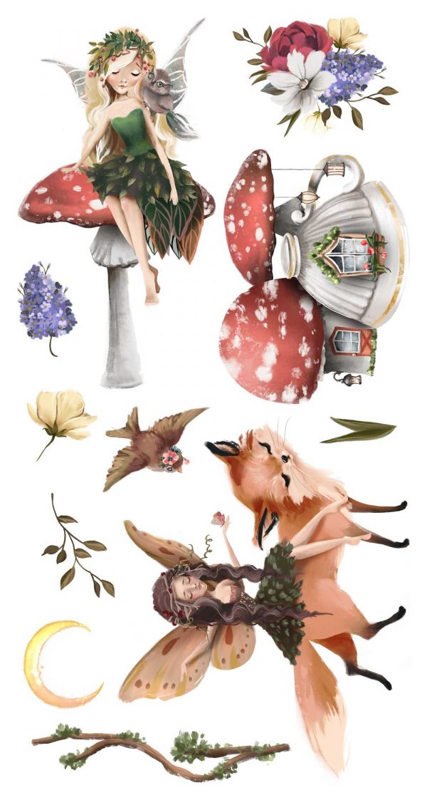 Leśne naklejki do dziecięcego pokoju