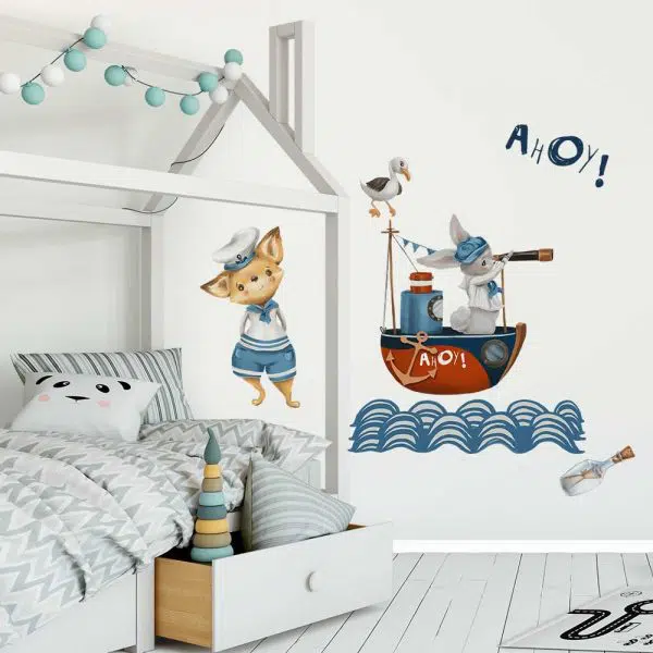 Zestaw naklejek z morskim motywem dla chłopca