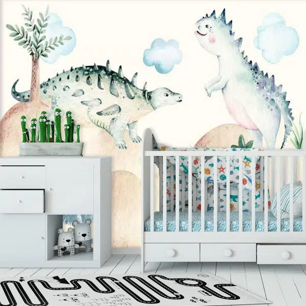 Foto-tapeta z dinozaurami do pokoiku dziecka