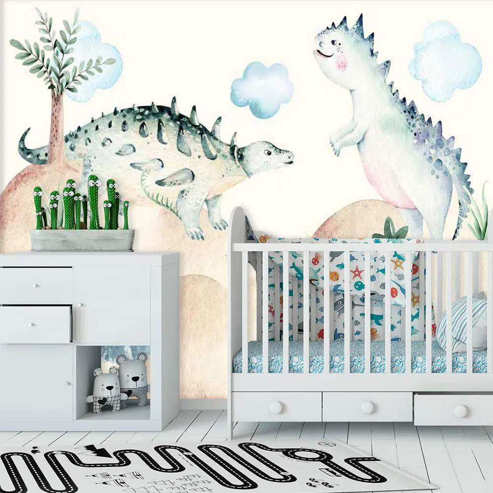 Foto-tapeta z dinozaurami do pokoiku dziecka