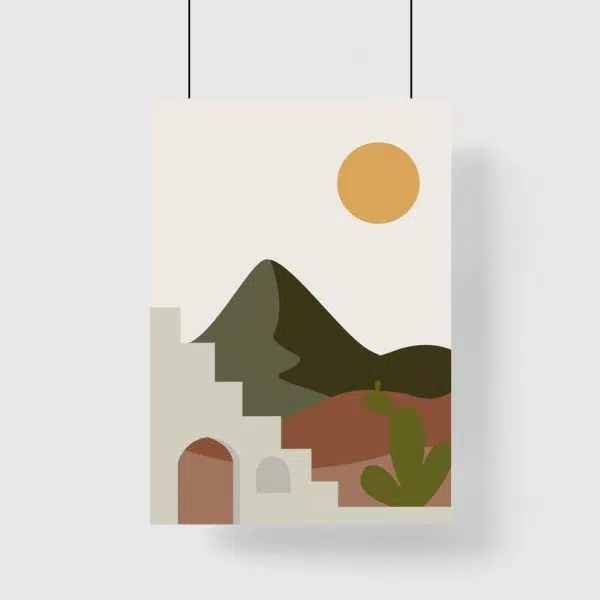 Plakat z krajobrazem