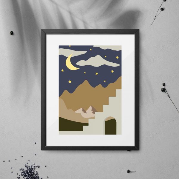 Plakat nocne niebo
