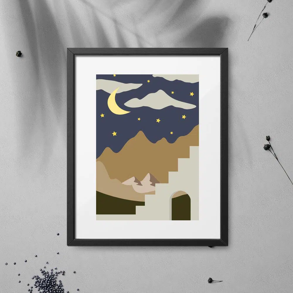 Plakat nocne niebo