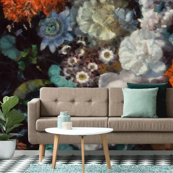 Kwiatowa fototapeta do sypialni