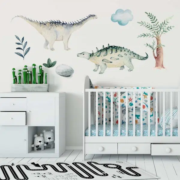 Zestaw naklejek z dinozaurami dla dzieci