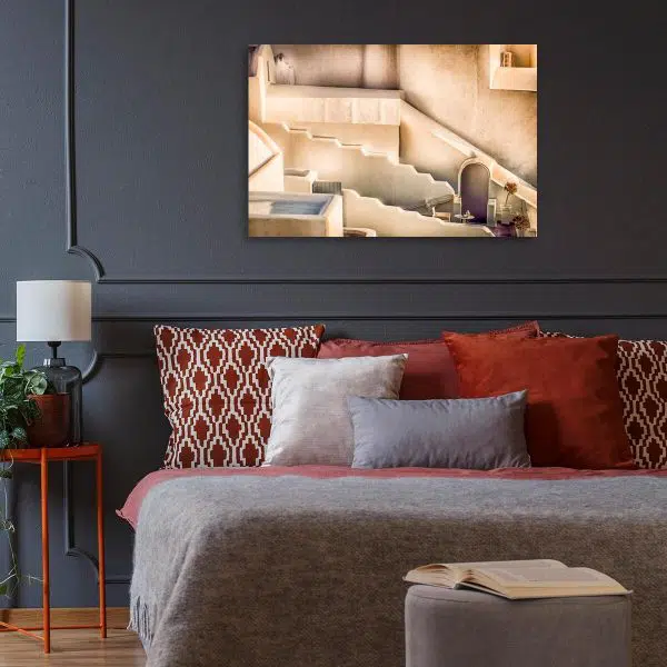 Obraz z uliczką na Santorini do dekoracji gabinetu