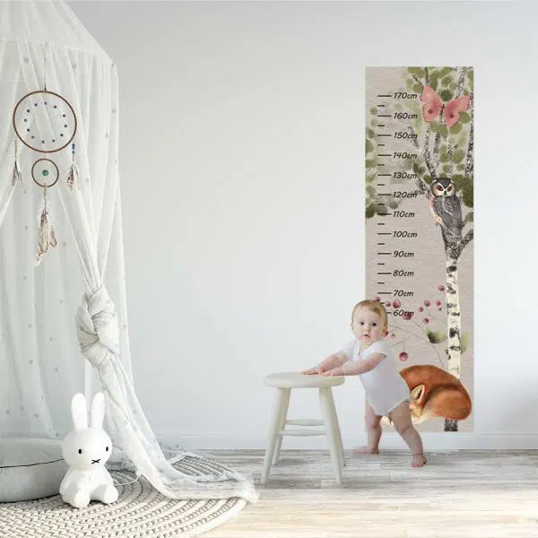 Dziecięca miarka wzrostu z liskiem do przedszkola