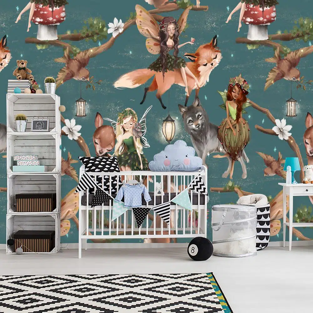 Wilk i Wróżki - fototapeta dla dzieci