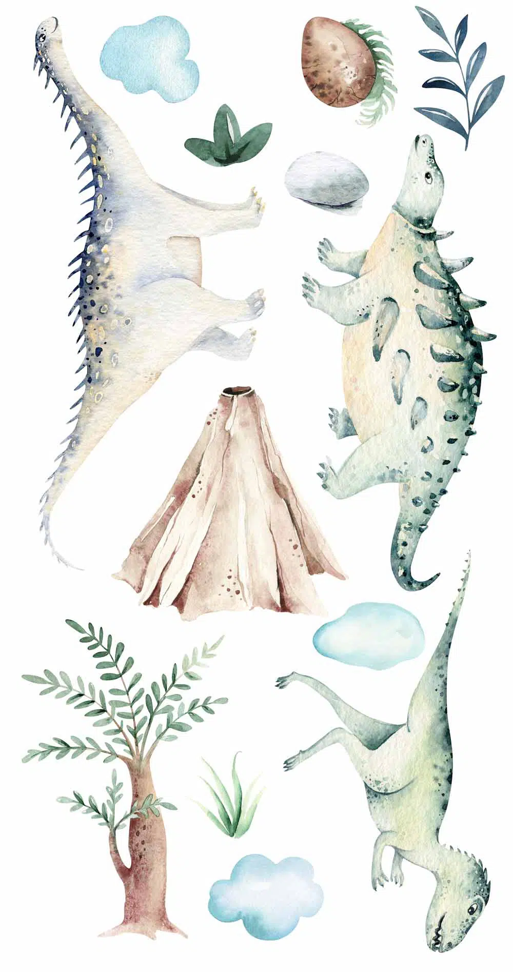 Zestaw naklejek chłopięcych z dinozaurami