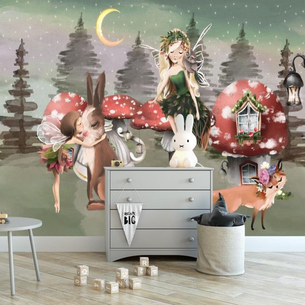 Tapeta leśna wioska