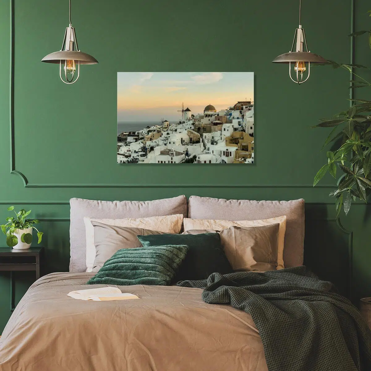 Santorini - Obraz do sypialni