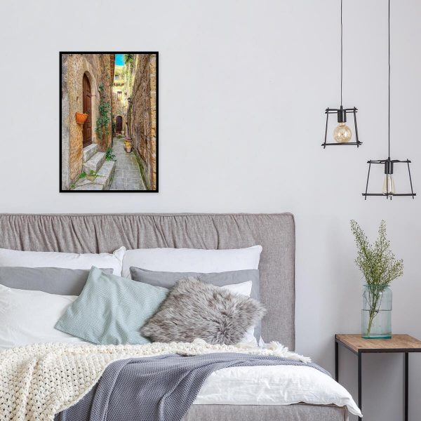 Plakat boczna uliczka w Pitigliano