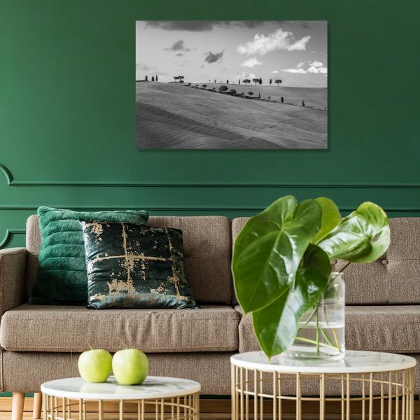 Obraz z motywem pejzażu w szarym kolorze