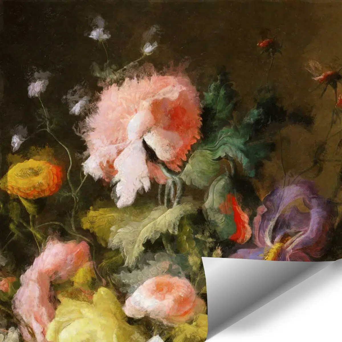 Foto-tapeta z różowym goździkiem do salonu