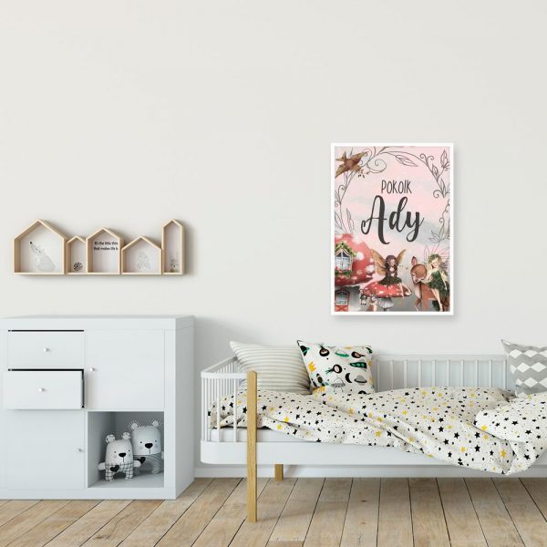 Dziewczęcy plakat imienny - Sarna