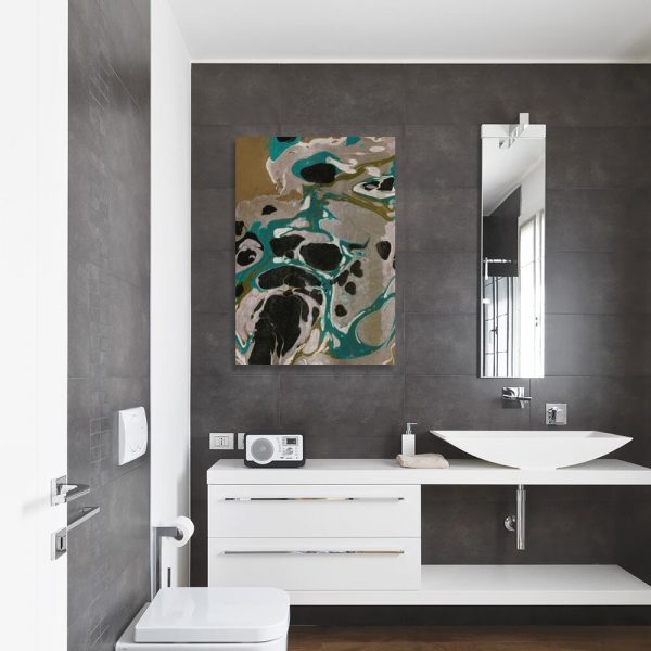 obraz innowacyjny z morską abstrakcją do młodzieżowego pokoju