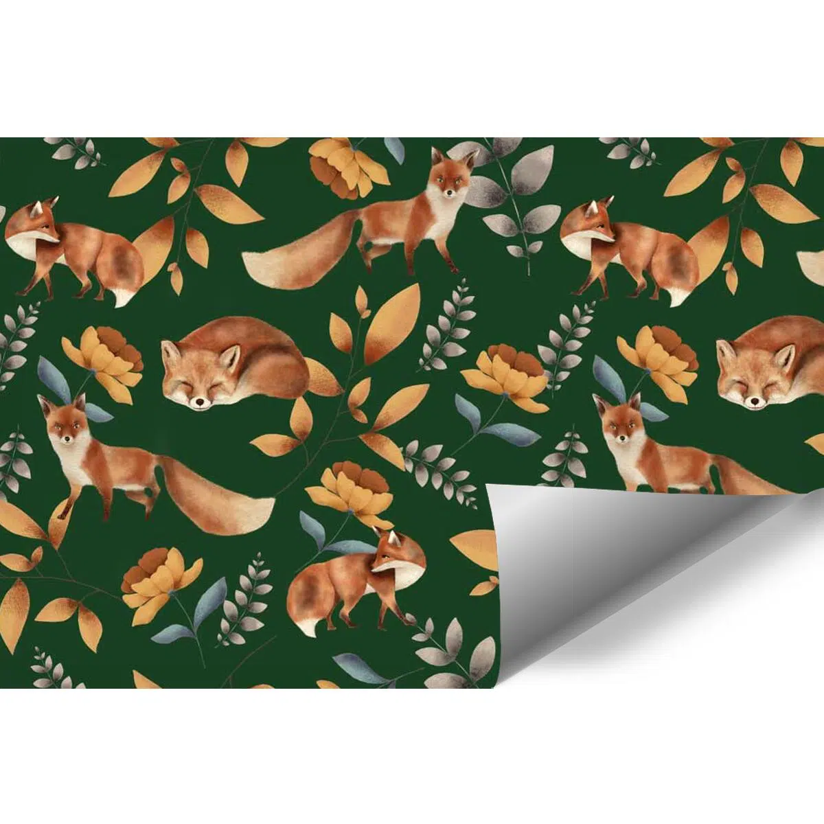 Tapeta z lisami dla dziecka