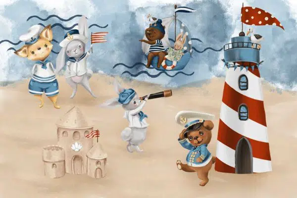 Kapitan Miś na pastelowej Plaży