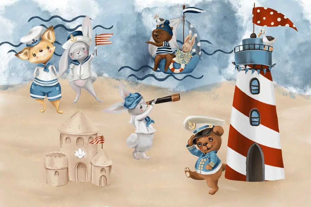 Kapitan Miś na pastelowej Plaży