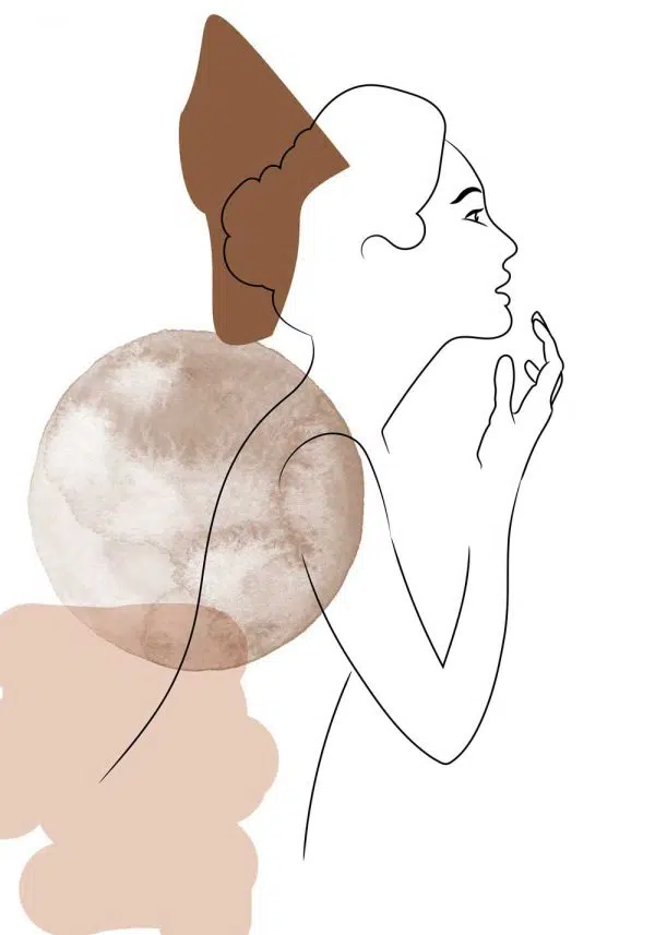 Plakat szkic kobiecej sylwetki