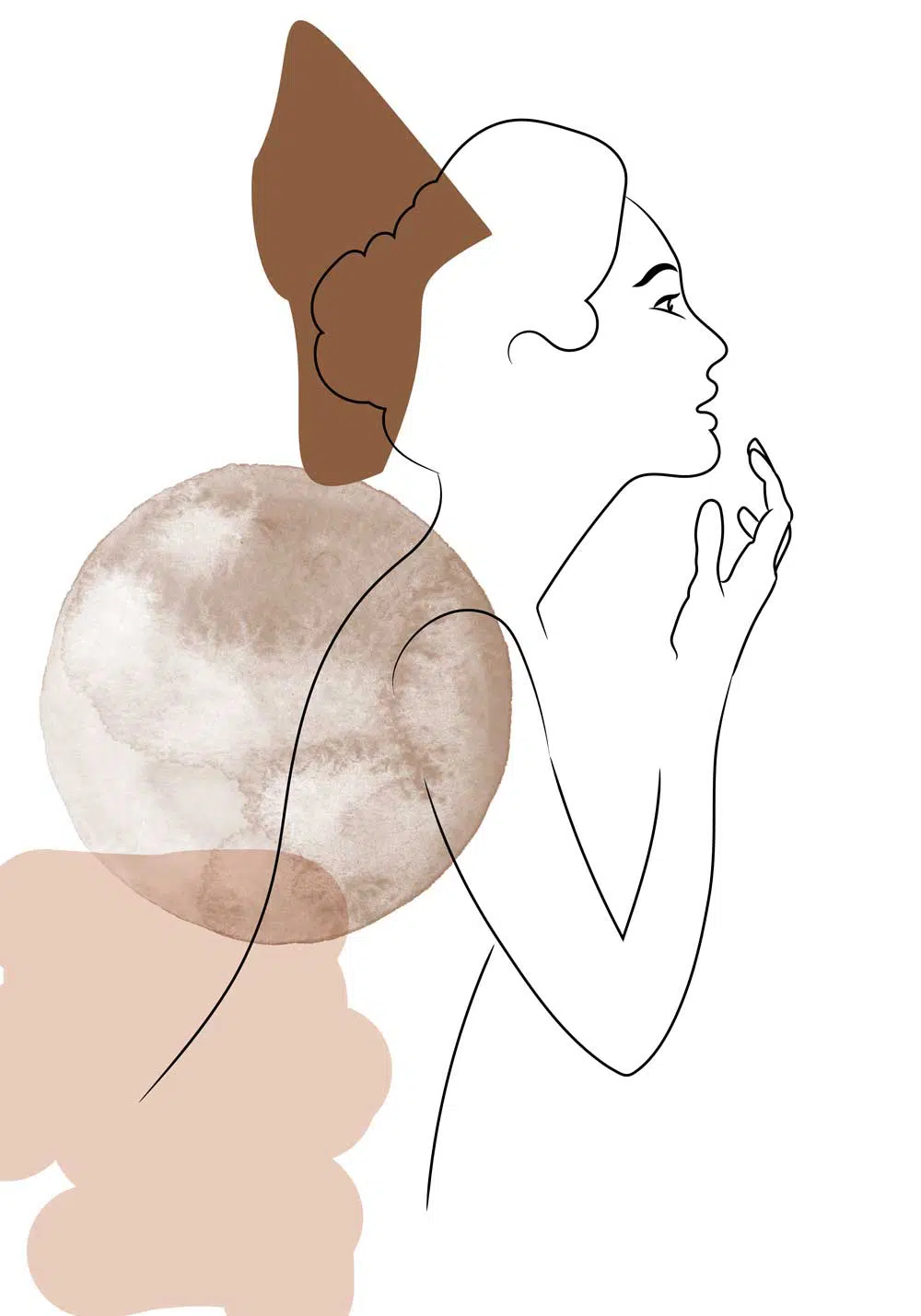 Plakat szkic kobiecej sylwetki