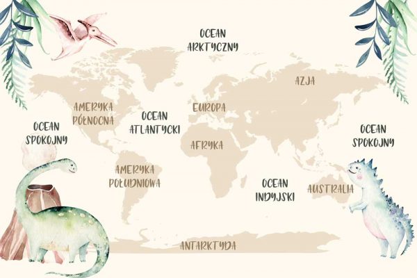 Tapeta dziecięca z mapą