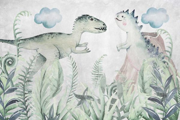 Foto-tapeta z dwoma dinozaurami