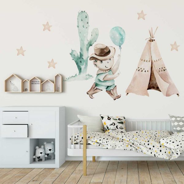 Komplet naklejek z namiotem Indianina