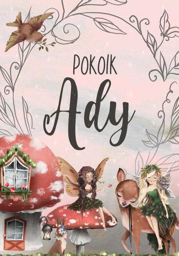 Plakat imienny dla dziewczynki - Wróżki