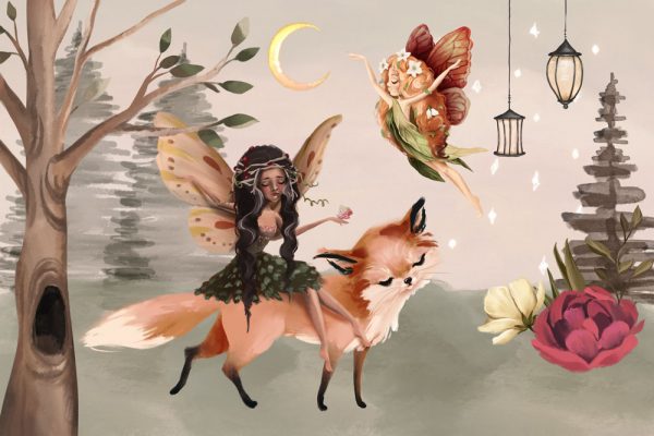 Dziecięca fototapeta z wróżkami