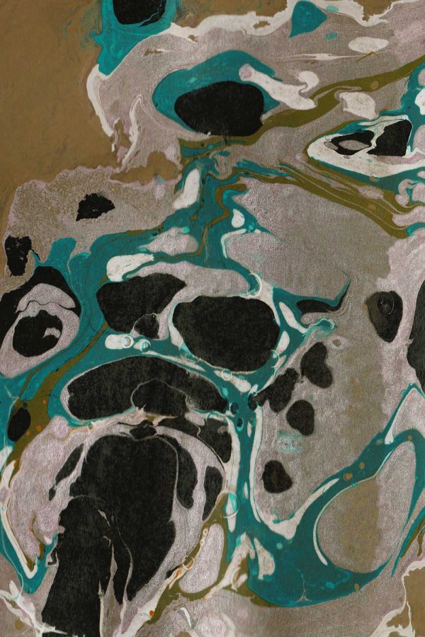 Obraz - Abstrakcja z czarnymi plamami