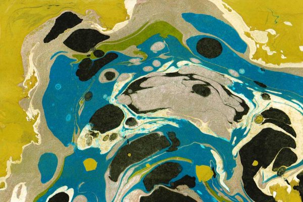 Nowoczesny obraz z żółtą abstrakcją